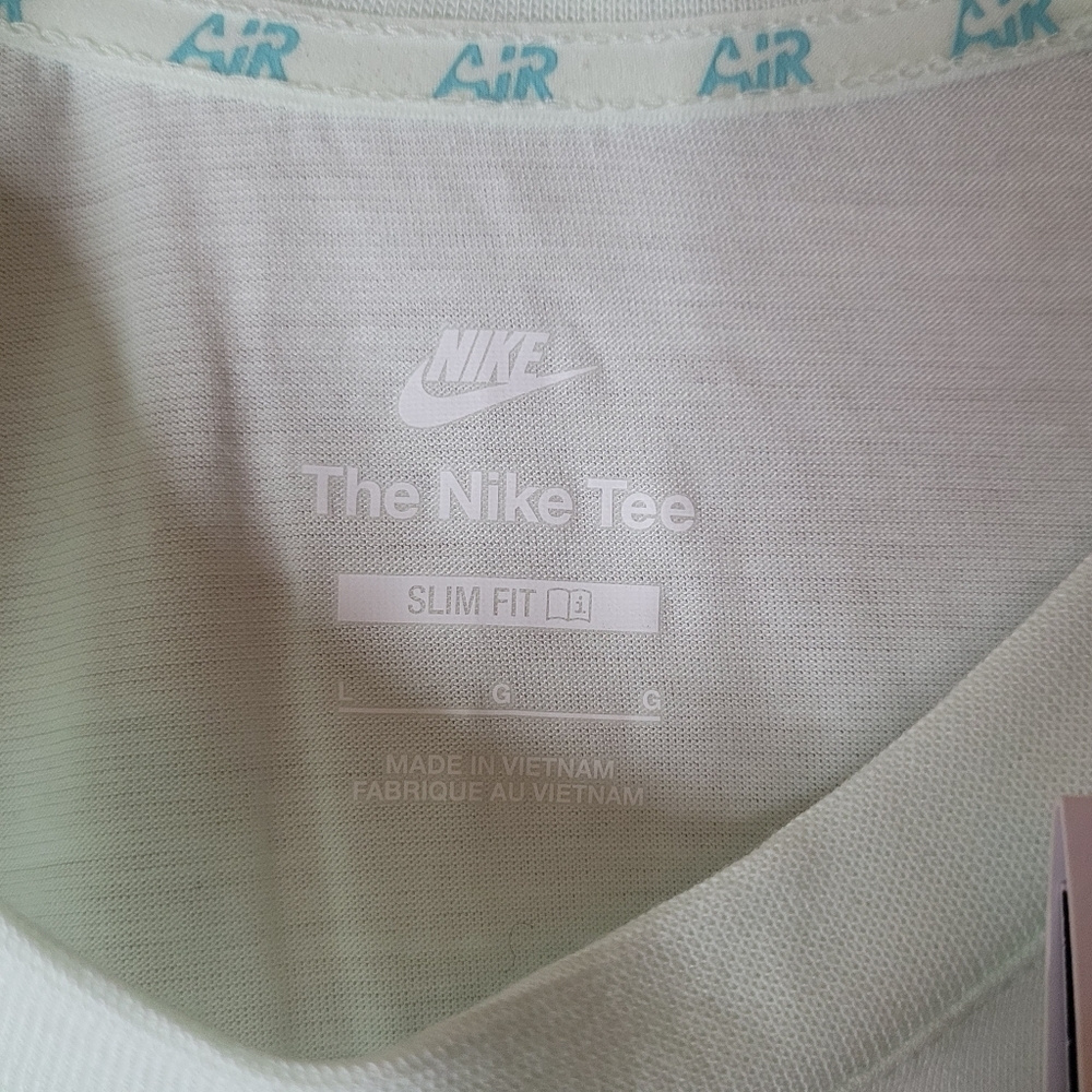 NIKE Tee Crop Top Sz Large Teal - Picture 3 of 4